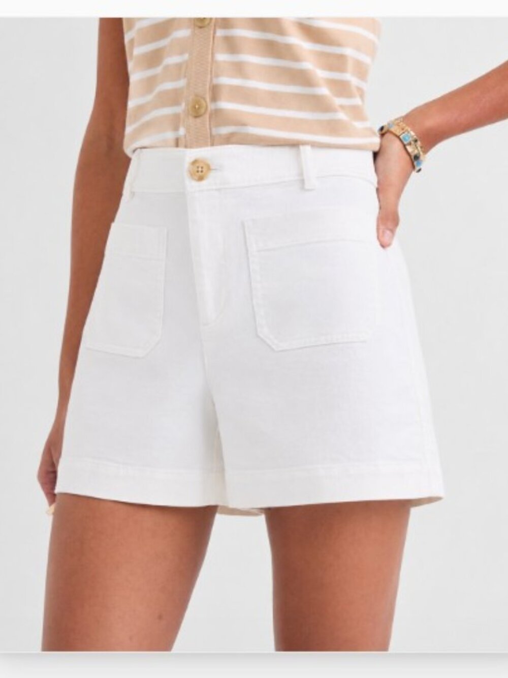 LOFT The Palmer Short in White, Size 14 **NWT